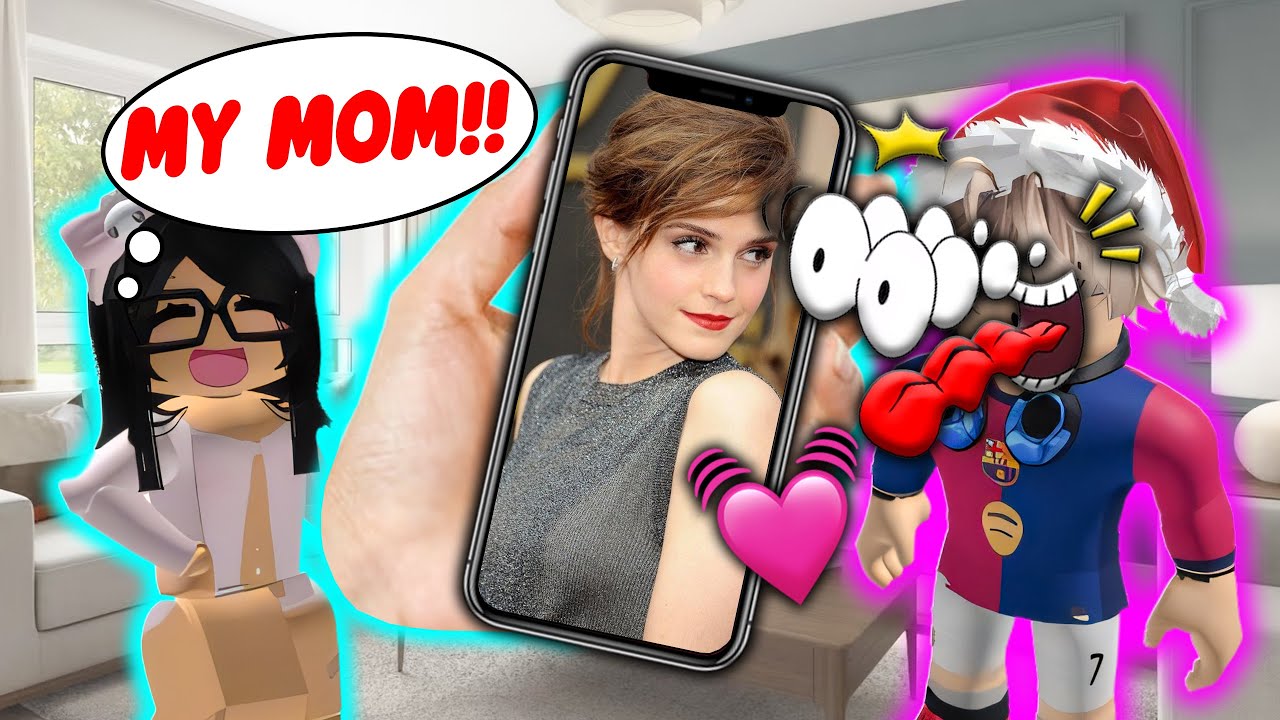 😱 MY CRUSH IS FALLING IN LOVE WITH MY MOM 💔 #roblox #robloxstory
