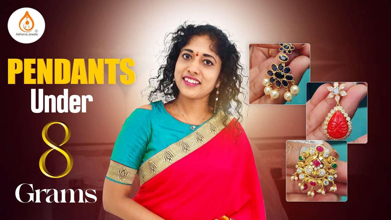 Pendants Under 8 Grams | Light Elegant & Affordable Jewellery | Adharva Jewels