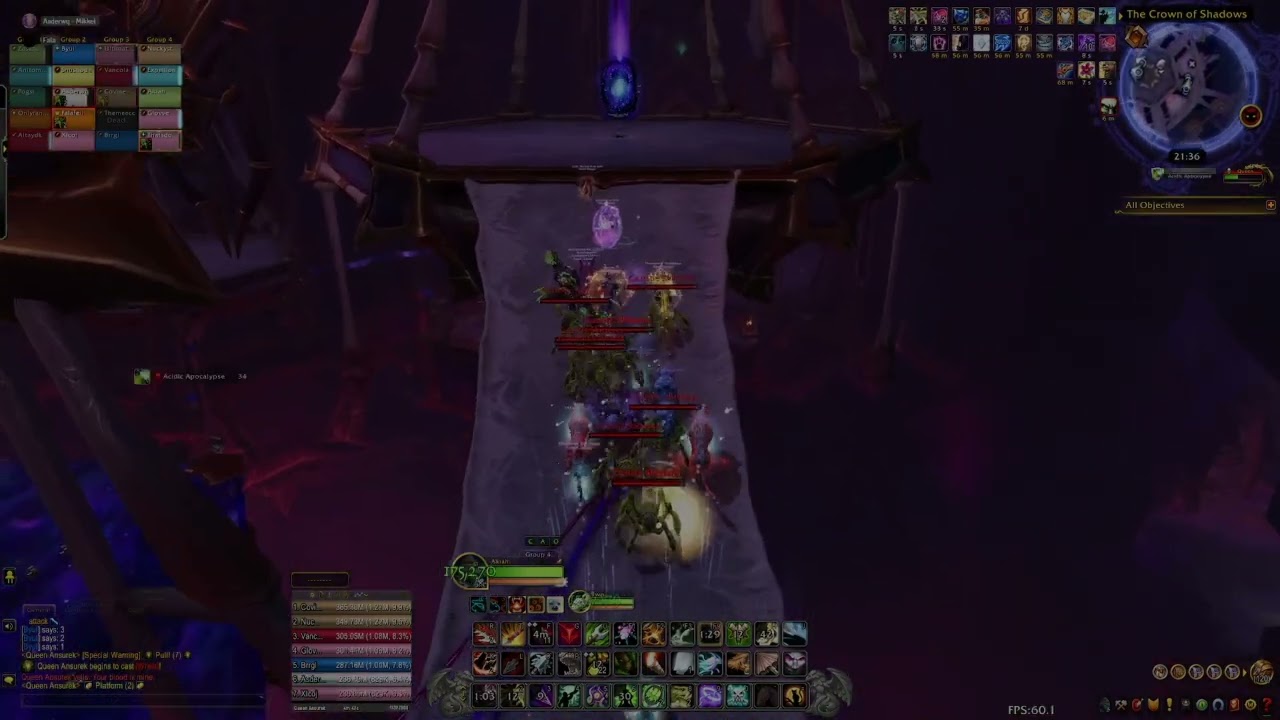 World of Warcraft. Queen Ansurek Heroic With Until Dawn.