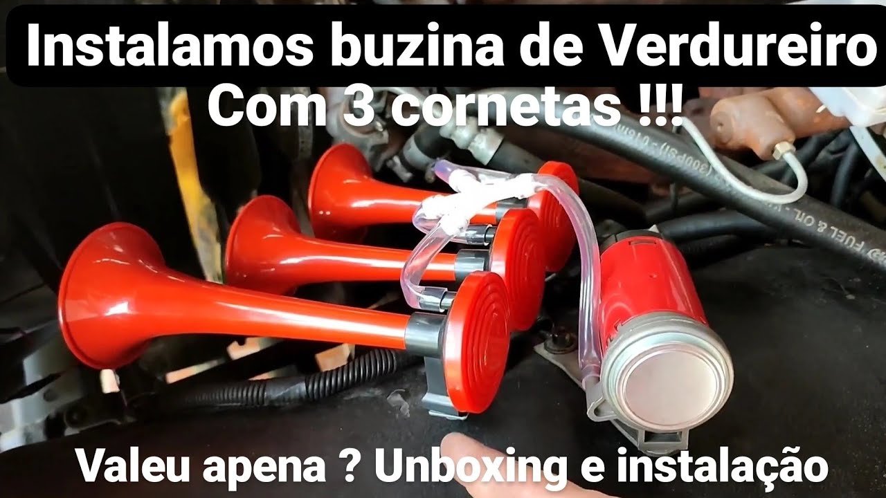 Buzina de Caminhão !! instalei buzina de Verdureiro no meu carro !!! buzina tipo de caminhão !!!