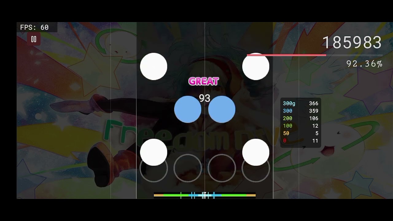 Gameplay osu!mania Freedom Dive 