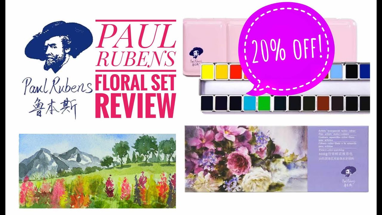 The Best Floral Watercolors? Paul Rubens Florals set of 24 Halfpans Review