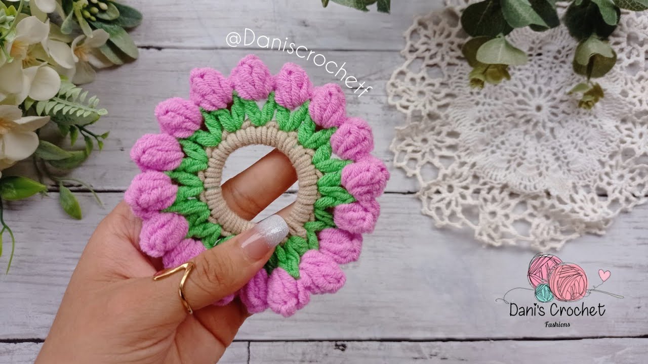 para tu EMPRENDIMIENTO ✅| se venden mucho| coleteros/scrunchies de 🌷🌷🌷a crochet