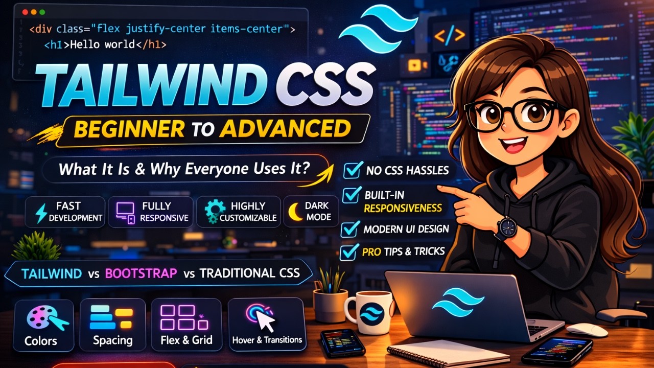 Tailwind CSS Crash Course 🔥 Beginner to Pro (2026) | WEBDEV FORGE
