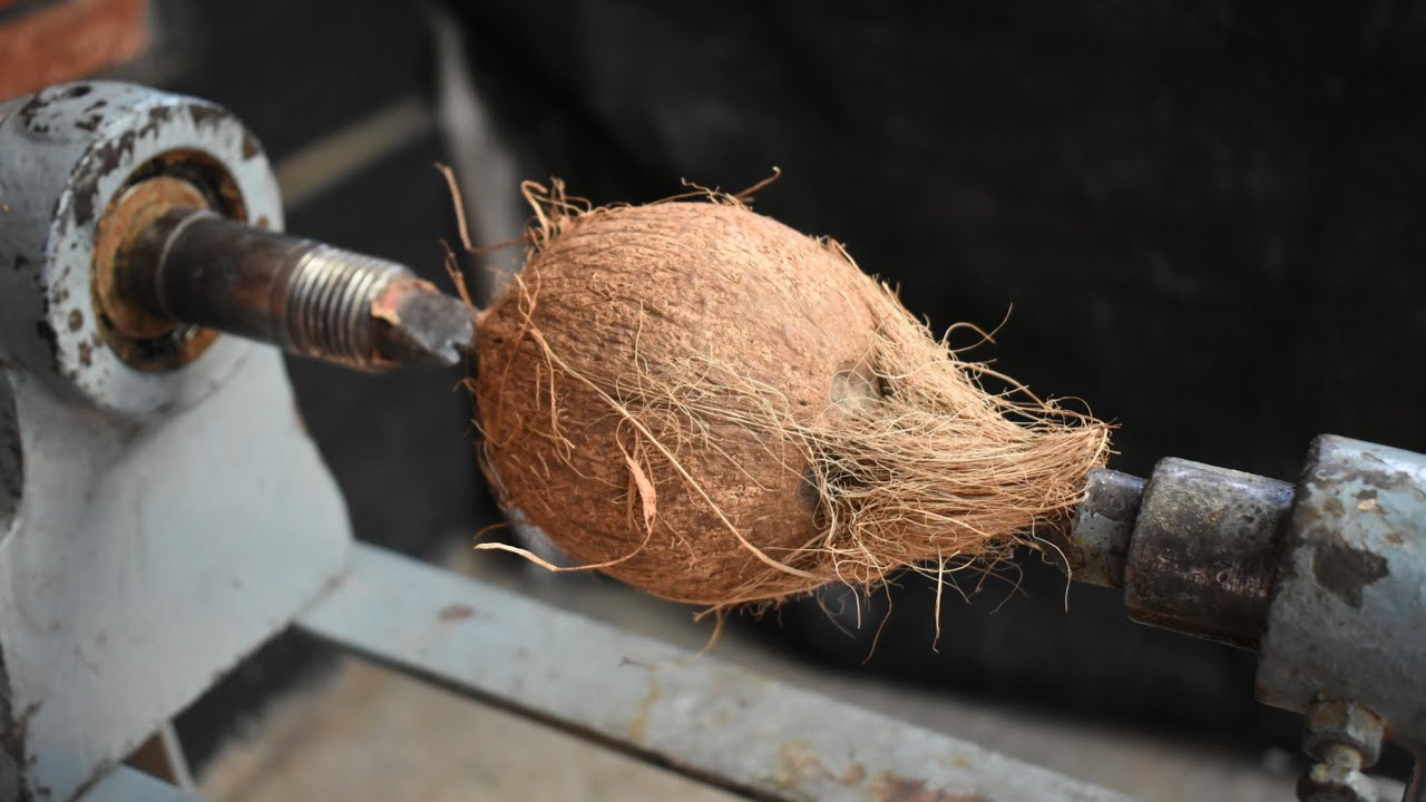 Woodturning - Coconut You Won't Believe This Transformation !!