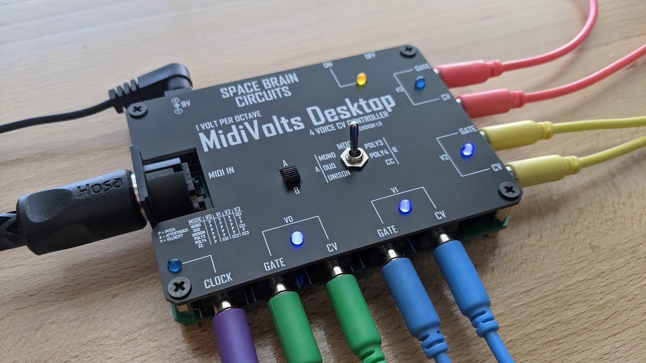 MidiVolts Desktop - Polyphonic 4 channel Midi to CV Controller