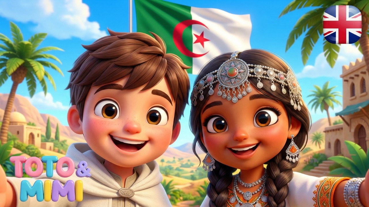 🎶 Nursery Rhyme for Kids: Toto & Mimi Travel to Algeria 🇩🇿