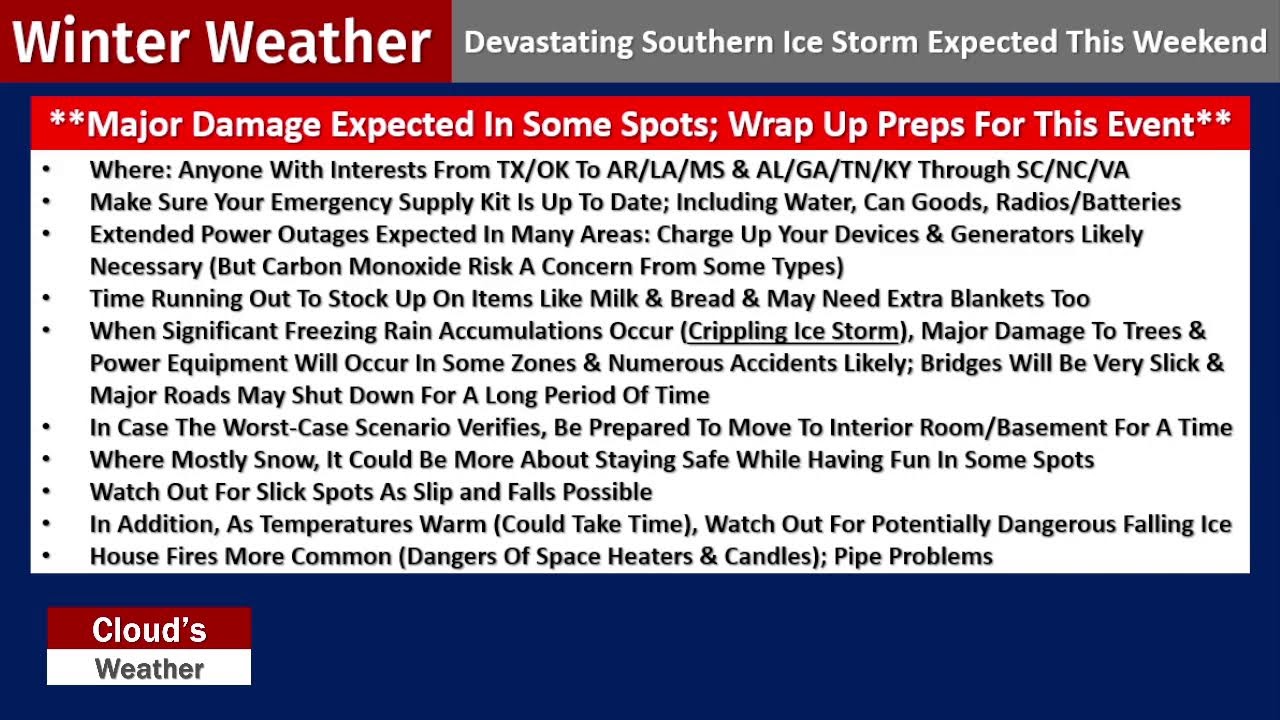 Late Thursday, January 22nd/Early Friday, January 23rd Weather Update