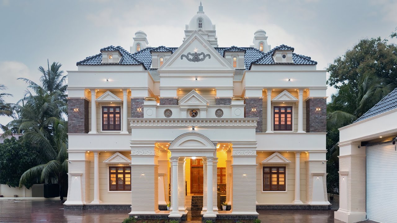 Completed Luxury Colonial House at Puthanathani, Malappuram. Colonial Exterior  l  Classic Interior.