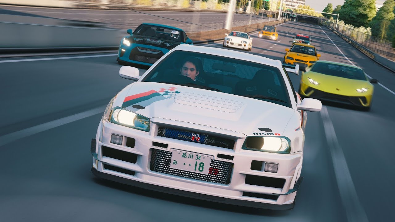 Assetto Corsa - STREET RACING with a Skyline GTR R34[VR]