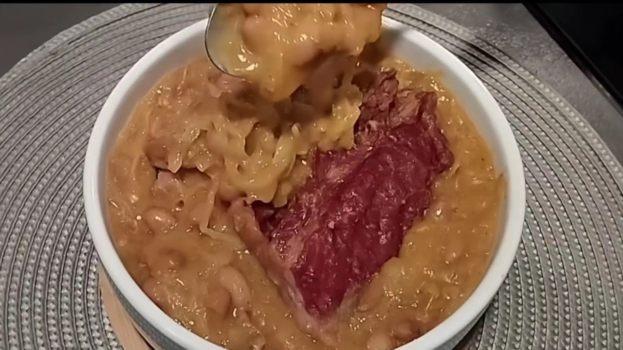 JOTA :GRAH I KISELI KUPUS -DRIED bean stew with meat and sauerkraut!!! #tasty #sauerkraut