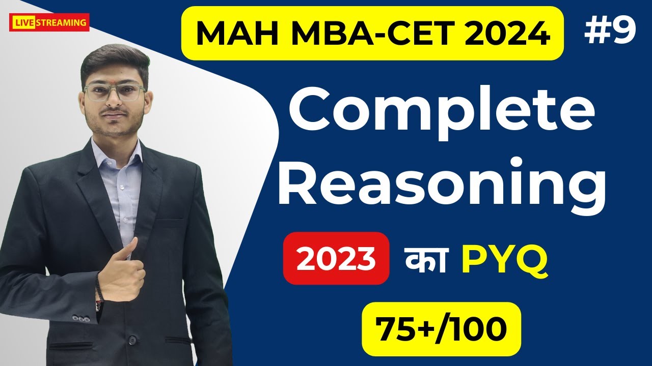 MAH MBA CET24| DAY 9| Logical Reasoning  PYQ | SCORE 75+  |By Akash Sir