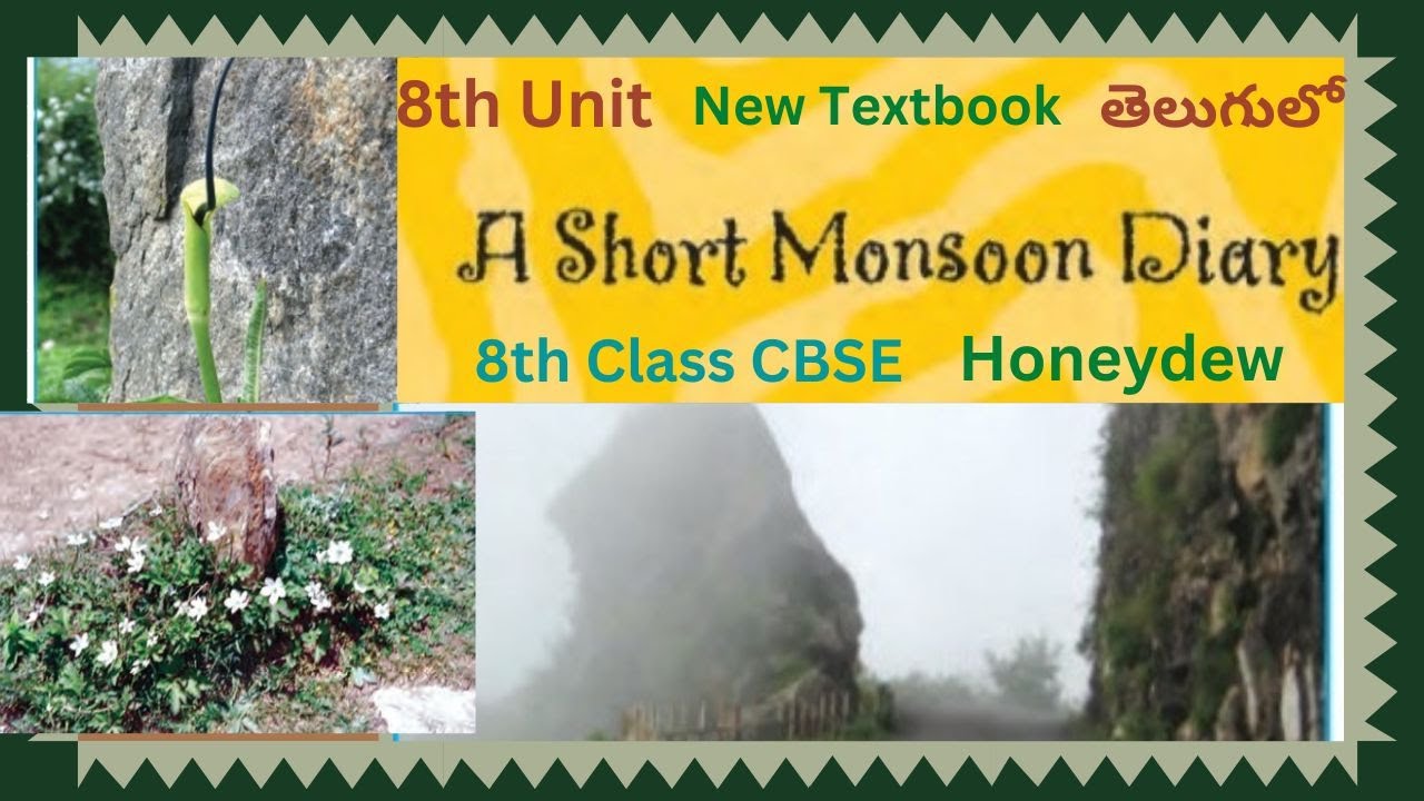 💐👌8th English CBSE Honeydew 8th Unit