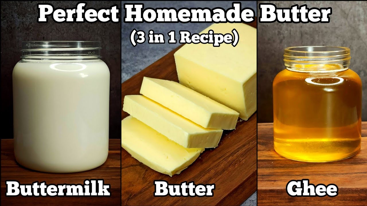 How to Make Amul Butter at Home | 3 in 1 Recipe Homemade Butter, Ghee & Buttermilk !