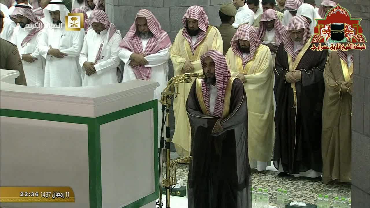 صلاة التراويح رمضان 1437هـ الليلة 12 الشيخ عبدالله الجهني من سور الرعد وابراهيم