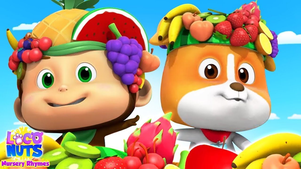 🍏🍌Fruits Song + Vegetables Song 🥔🍅- Kids Songs and Nursery Rymes with Loco Nuts