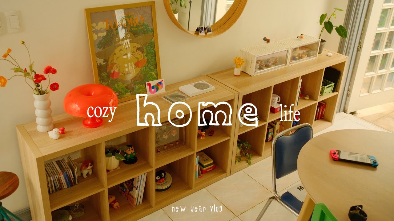 first vlog of the year 𖧷˚˖ holiday celebrations, new artsy hobby, little home upgrades, cozy days 🏡