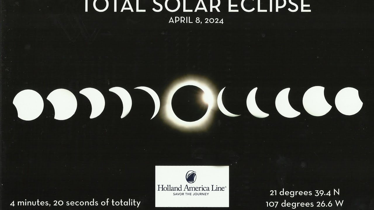 Captain Ane Jan Smit's announcement onboard Zaandam after Total Solar Eclipse (April 8th, 2024l