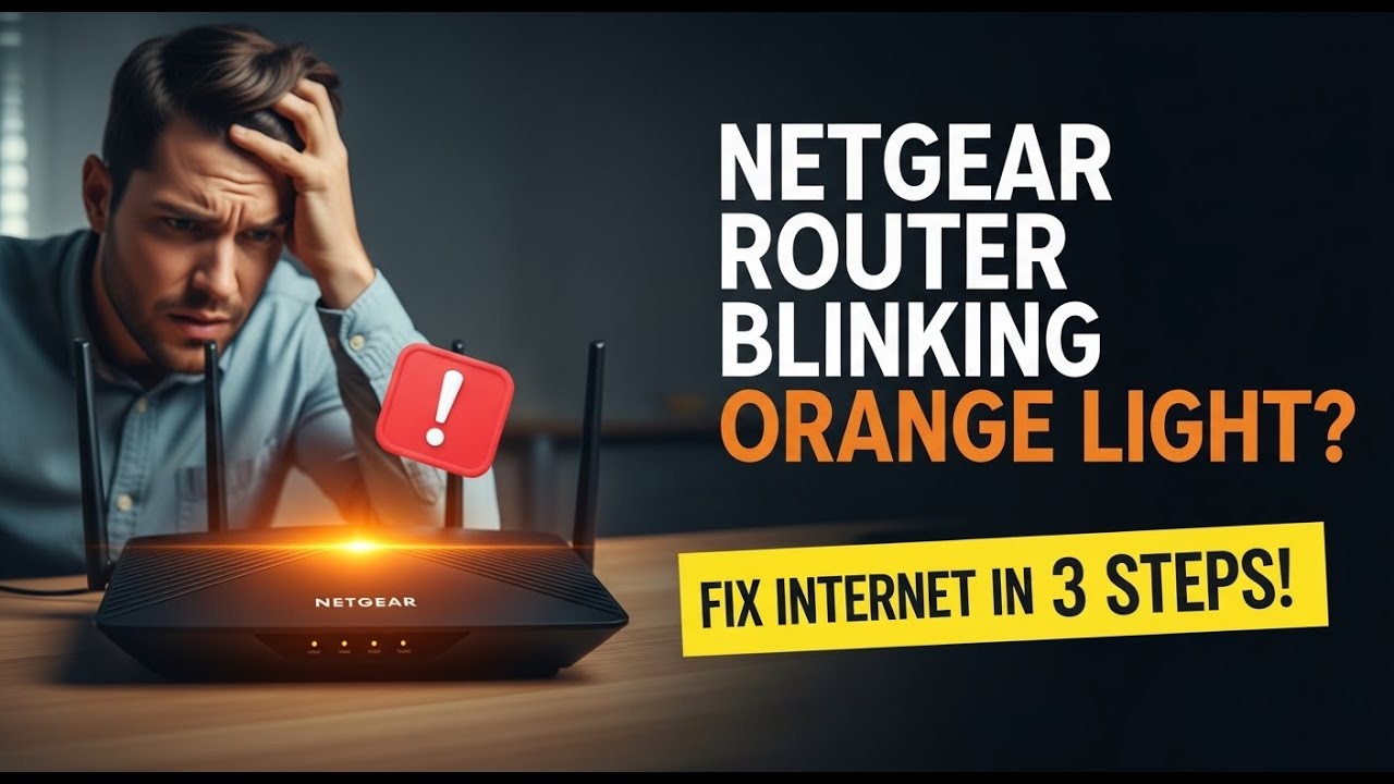 Netgear Router Blinking Orange Light? Fix Internet in 3 Steps!