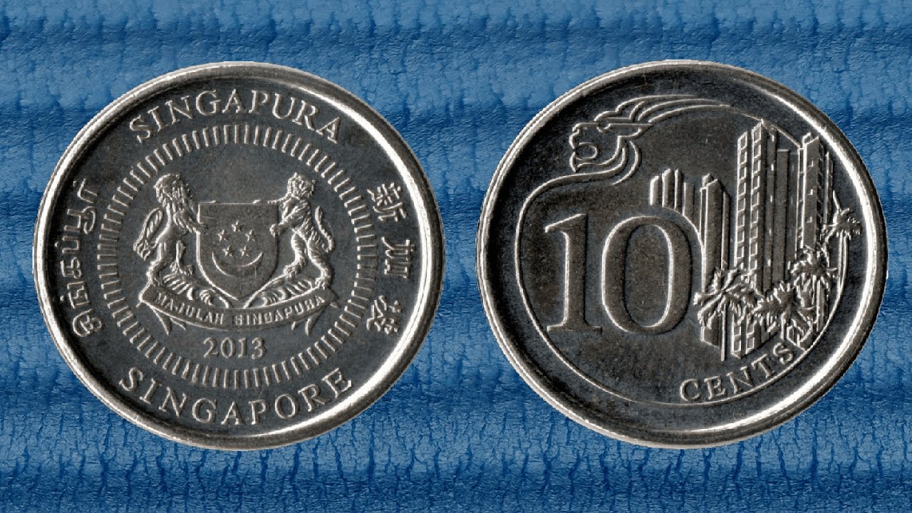 🇸🇬 2013-2019 10 Singapore Cents Standard Circulation Coin