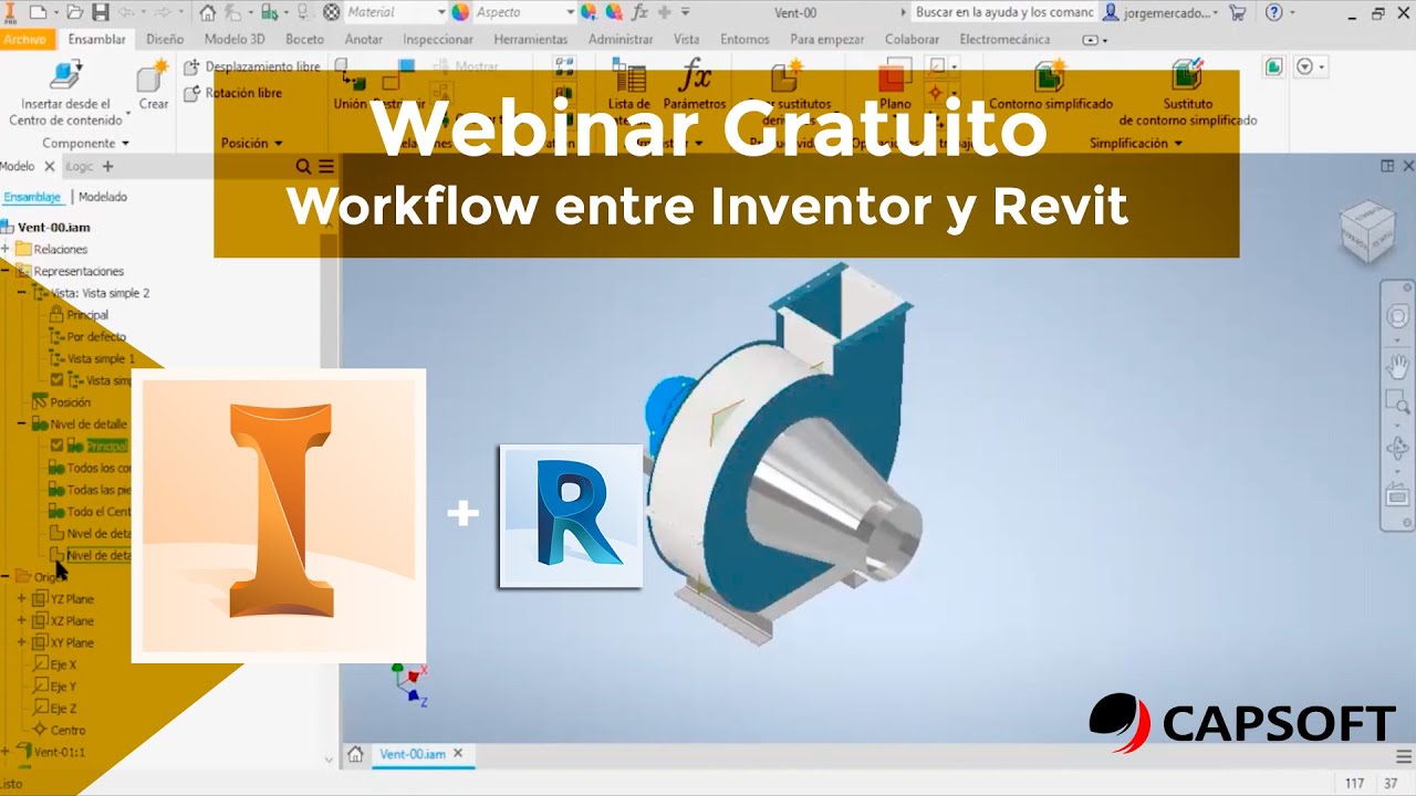 Webinar Workflow entre Inventor y Revit
