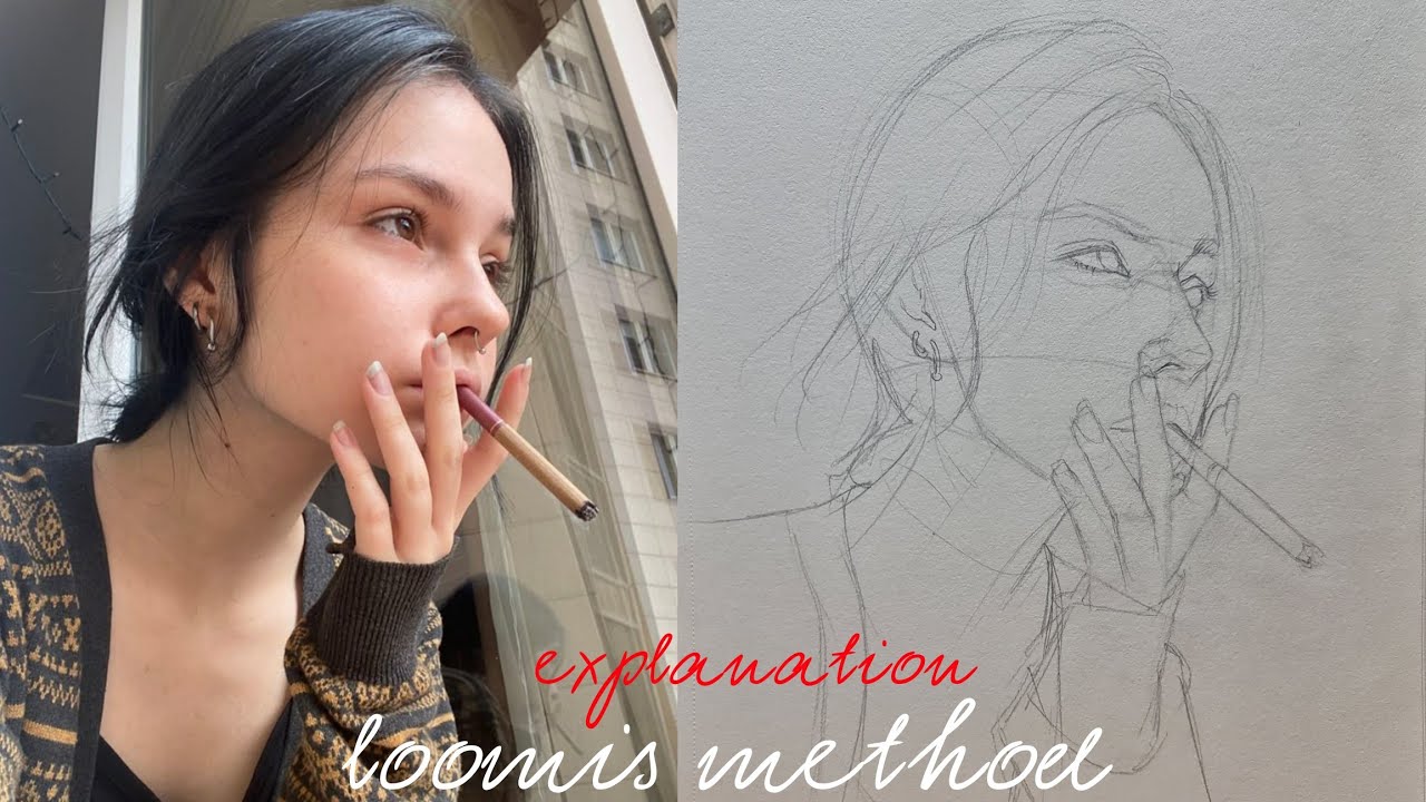 How to draw a portrait using loomis method