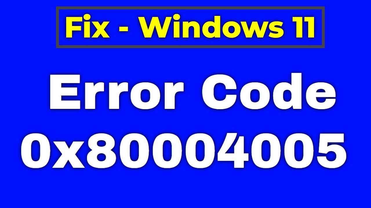Как исправить ошибку Центра обновления Windows с кодом 0x80004005 при предоставлении общего досту...