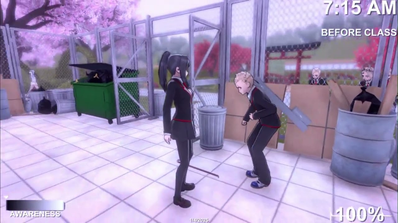 M4t4nd0 a un DELICUENTE en el mission mode -Yandere simulator
