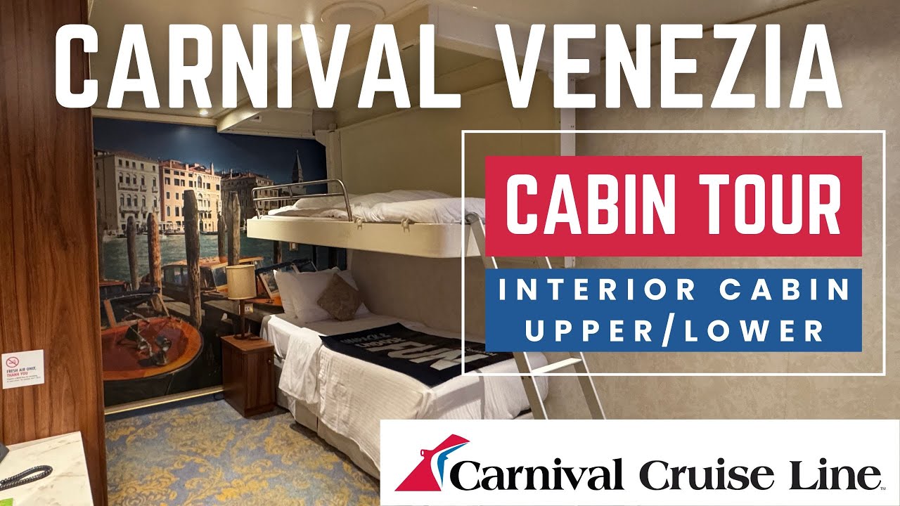 Carnival Venezia Cabin Tour | Interior Upper Lower Cabin 2342