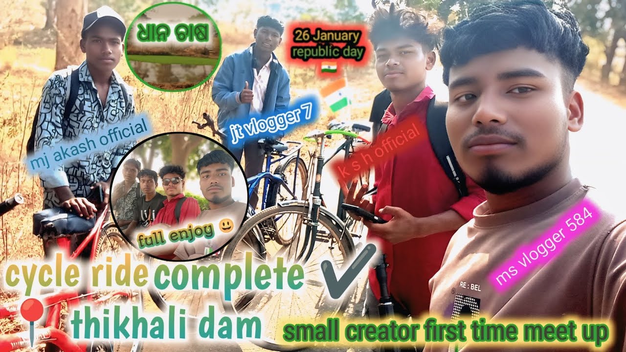 26 January republic day 🇮🇳One day cycle ride📍 thikhali dam ride  complete ✅ sambalpuri new vlogs 