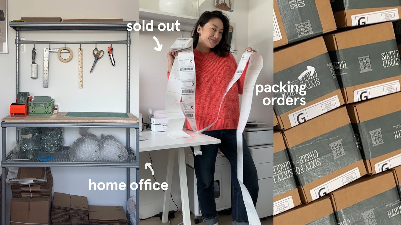 Days in my Life as a Small Business Owner (sold out, packing orders, home office)