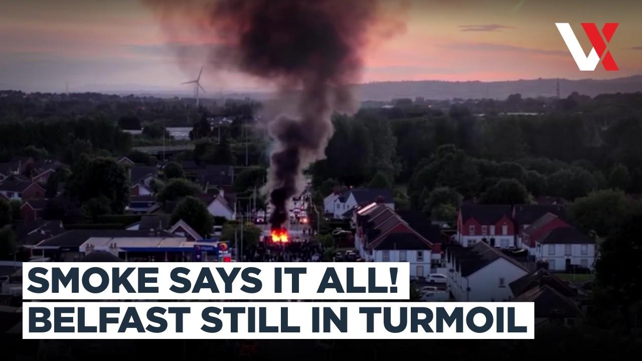 Drone Captures Belfast In Flames As Riots Enter Second Day | VERTEX