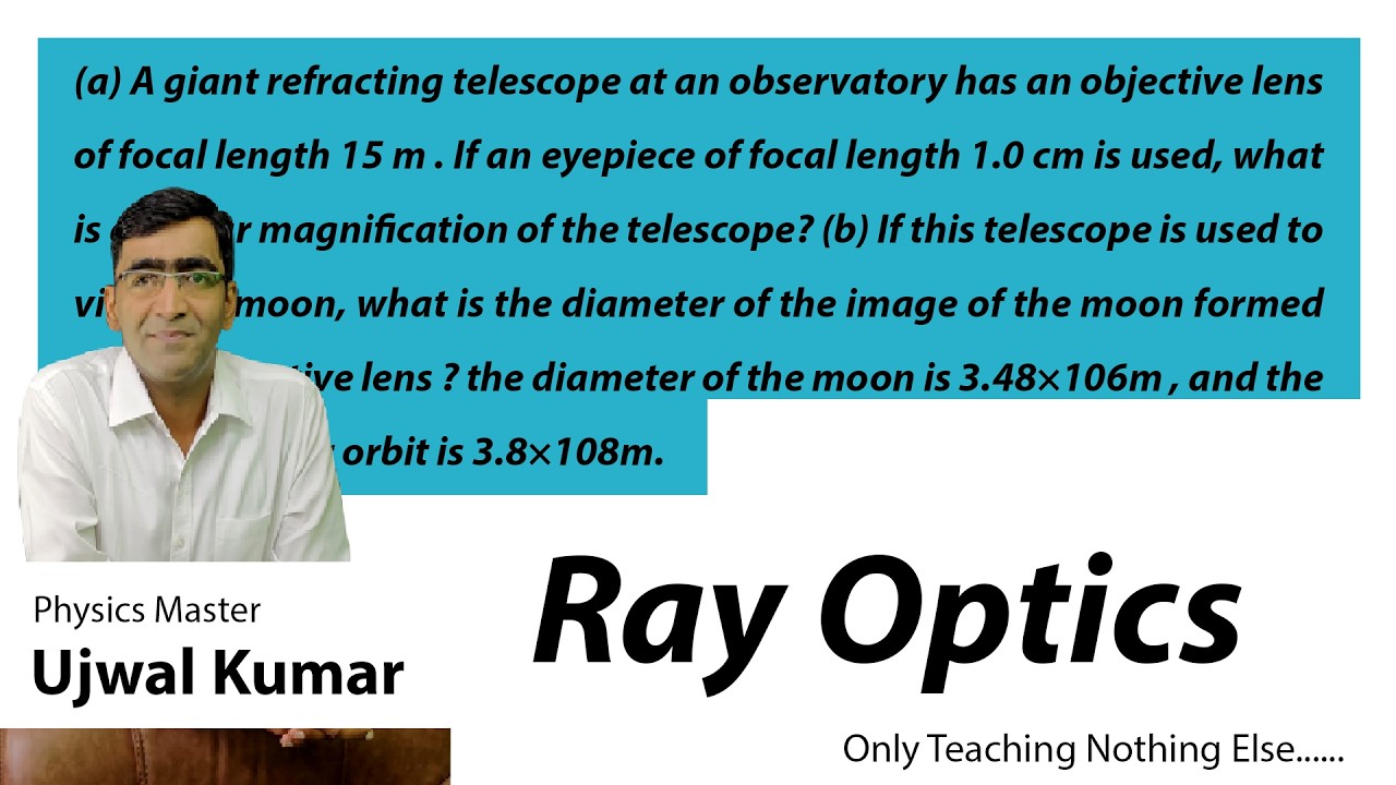 A giant refracting telescope at an observatory has an objective lens of focal length 15 m  . If