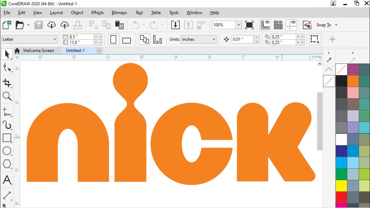NICKELODEON LOGO IN COREL DRAW 2019