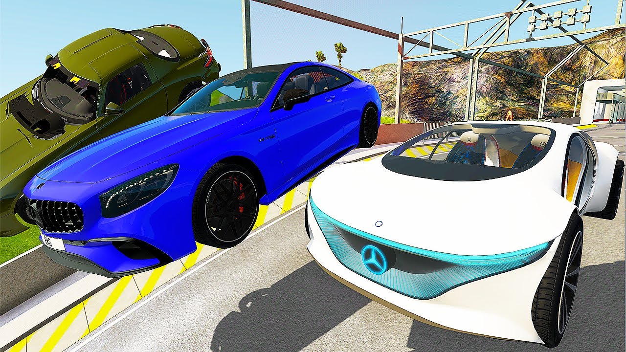 MERCEDES VS HİGH RAMP - Super Jump Parkour #7 - BeamNG Drive
