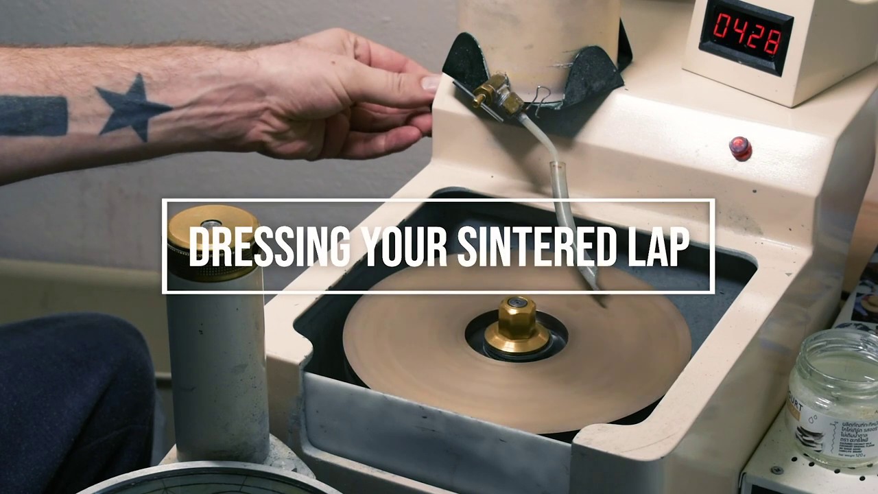 Dressing a Sintered Lap