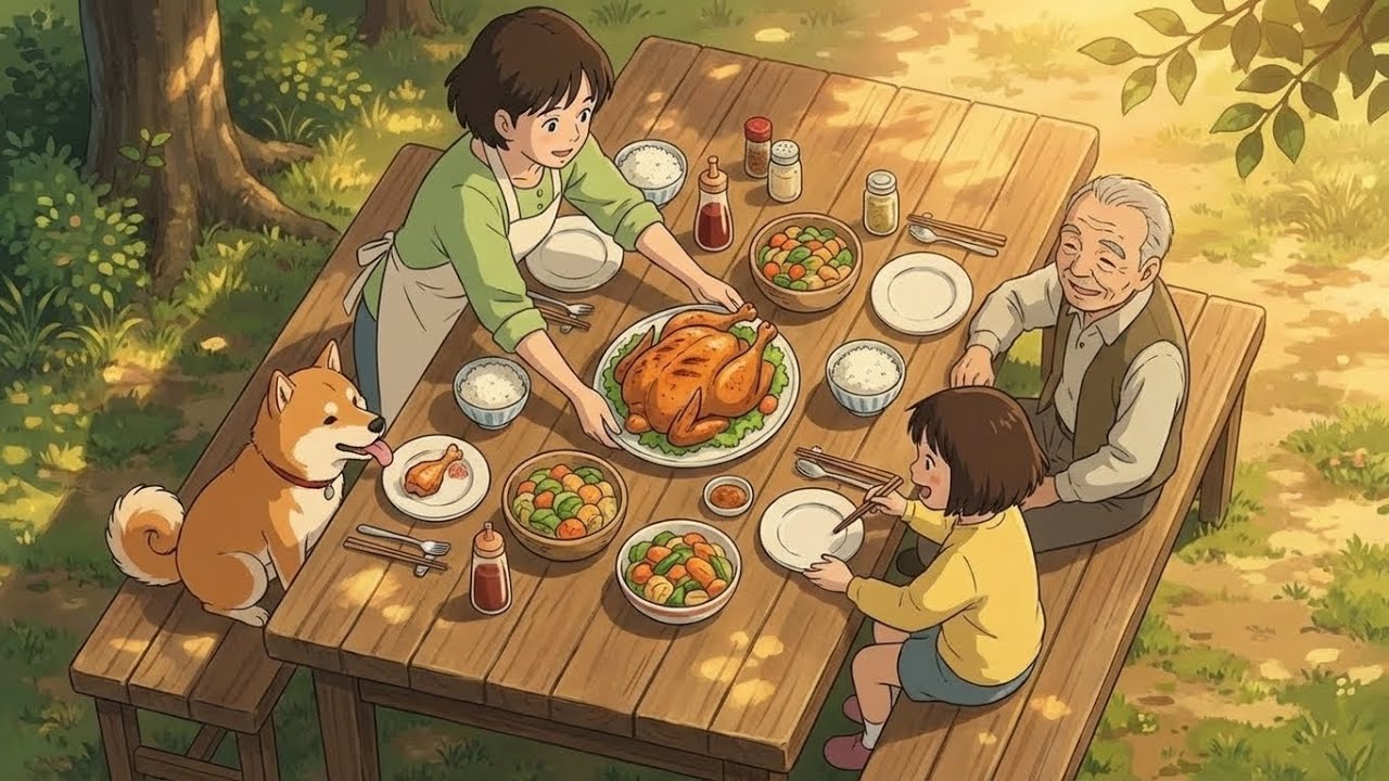 Cooking Chicken – Healing Food | Ghibli-Style ASMR