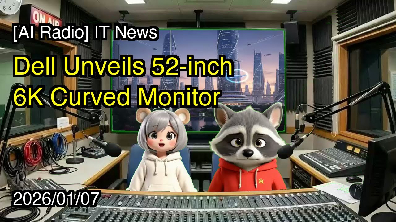 [AI Radio] IT News - Dell Unveils 52-inch 6K Curved Monitor - January 07, 2026
