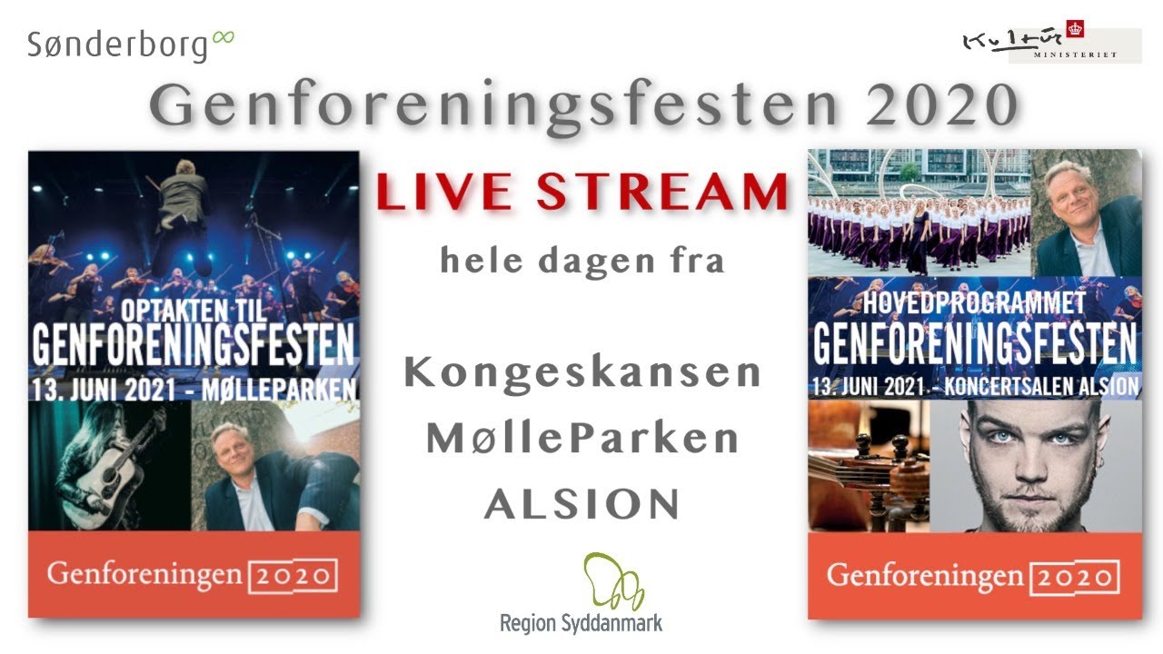 Live stream fra Genforeningsfesten 2020 i Kongeskansen, Mølleparken og ALSION