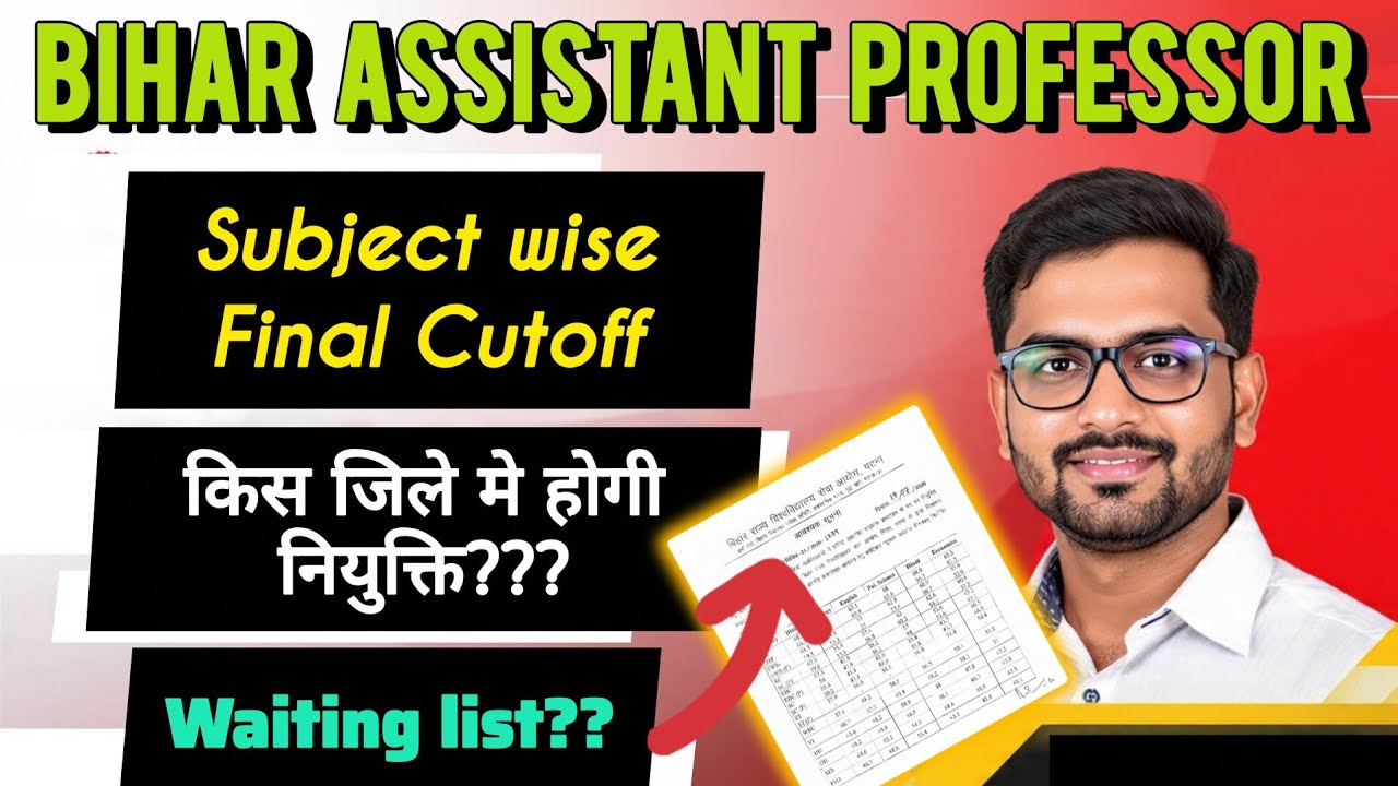 BIHAR ASSISTANT PROFESSOR 🎯 How was the Interview 😢 Final Merit Score 🎯 Subject-wise Cutoff Out!!