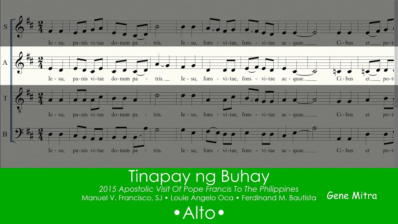 Tinapay ng Buhay (Iesu, Panis Vitae) • Alto