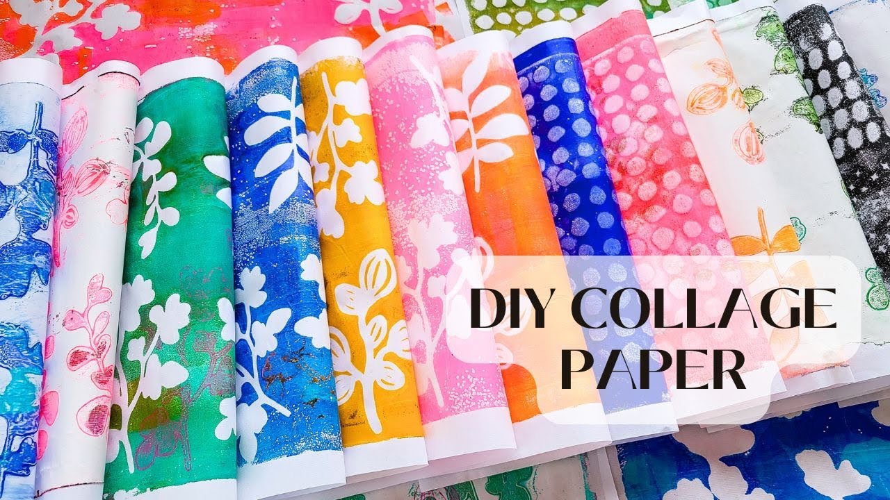 DIY - Bright and Bold Collage Papers - Creative Gelli Printing
