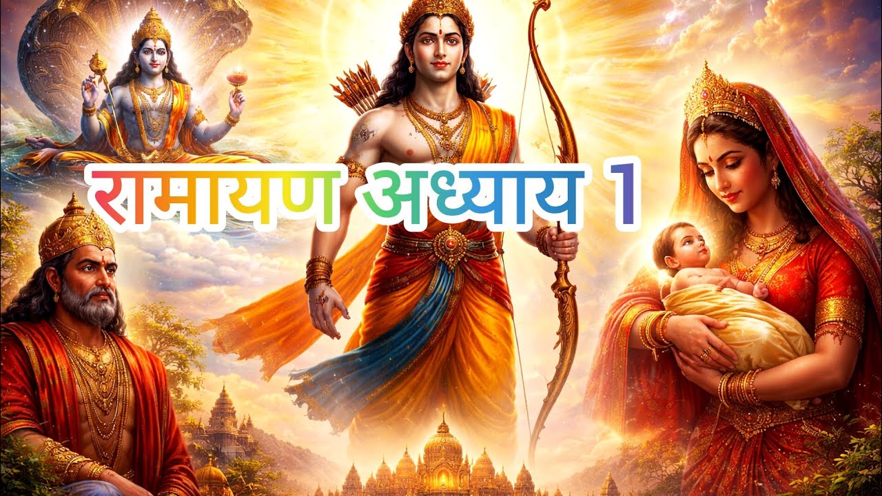 मर्यादा पुरुषोत्तम श्रीराम का जन्म | रामायण अध्याय 1 | सम्पूर्ण कथा हिंदी में #ramayan #trending 