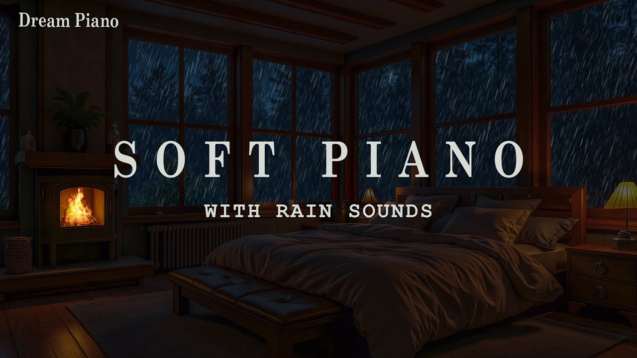 3 Hours Soothing Piano & Rain Sounds 🌧️ Music to Heal Stress, Calm the Mind and Deep Sleep