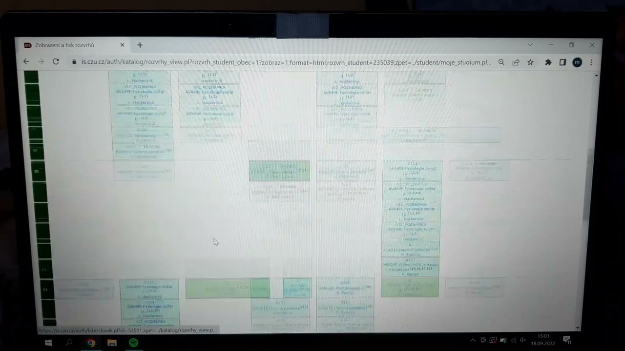 Volba rozvrhu ČZU 1. část (2022)