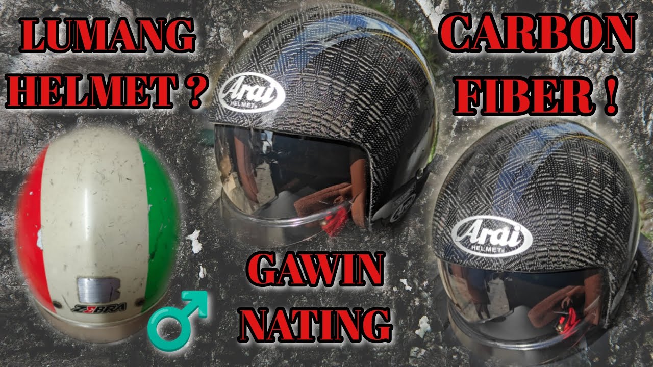 LUMANG HELMET, GAWIN NATING CARBON FIBER !
