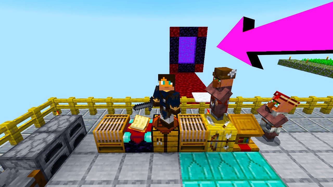 IK KAN NAAR DE NETHER VIA MIJN ONEBLOCK EILAND!!
