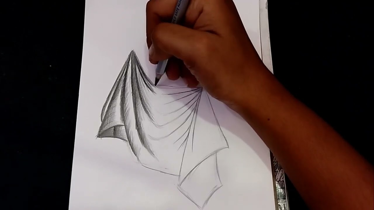 how to draw and shade a still life  fabric