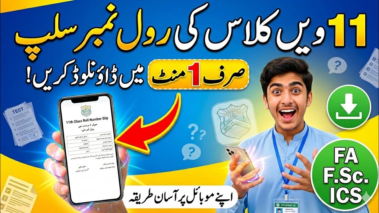 11th Class Roll Number Slip 2026 Download | How to Get Roll No Slip on Mobile