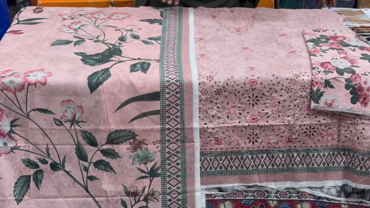 ELEGANT EMBROIDERY BY HZ! 100% Original Digital Printed Premium Lawn 3PC Wholesale Price 